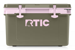 32 QT Ultra-Light Cooler Olive/Pale Pink | Rtic Hard Coolers|Clearance