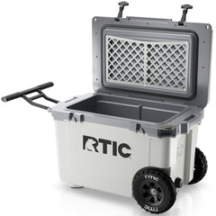 52 QT Ultra-Light Wheeled Cooler White & Grey | Rtic Hard Coolers|Clearance