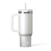 Road Trip Tumbler White Glitter | Rtic Drinkware|Clearance