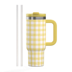 Road Trip Tumbler Sunlight Gingham | Rtic Drinkware|Clearance
