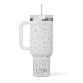 Road Trip Tumbler White Magnolias | Rtic Drinkware|Clearance
