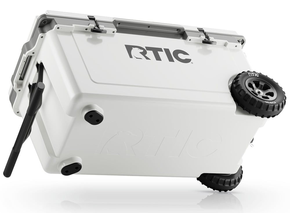 72 QT Ultra-Light Wheeled Cooler White & Grey | Rtic Hard Coolers