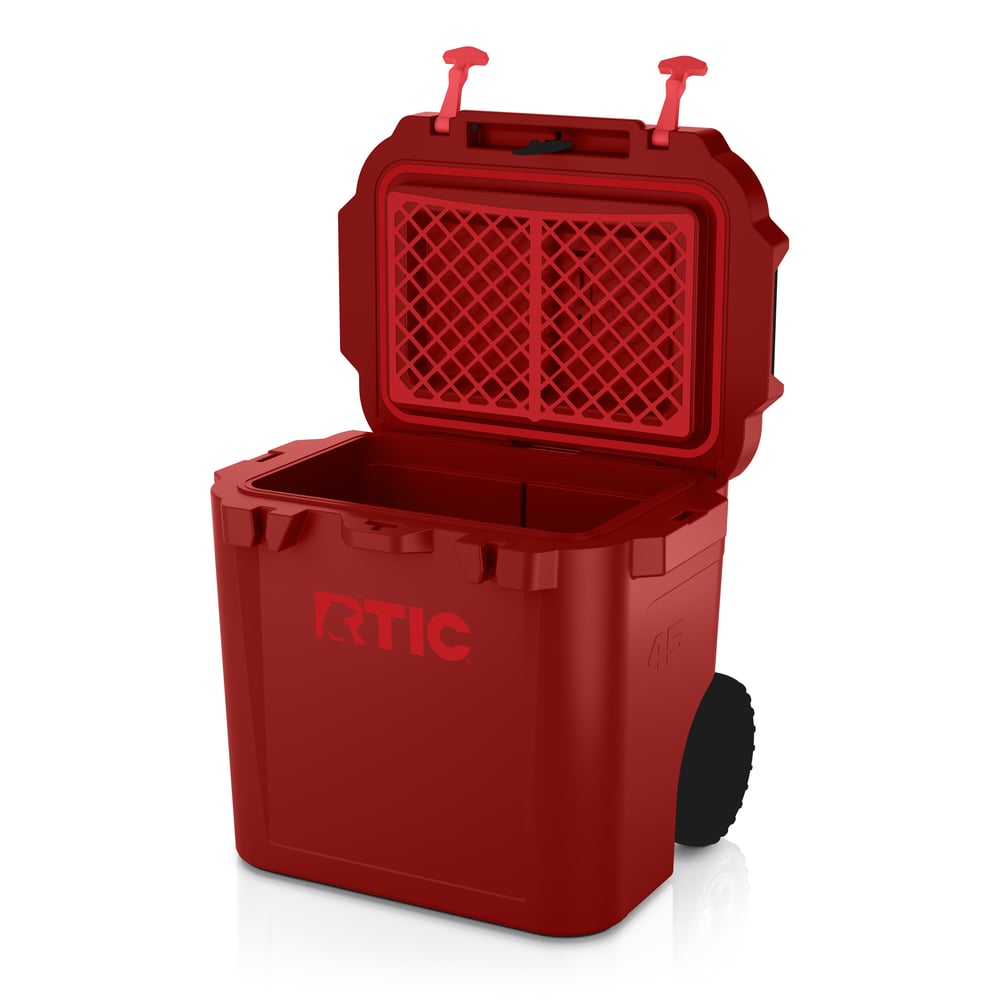 45 QT Ultra-Tough Wheeled Cooler Black Cherry | Rtic Hard Coolers|Clearance