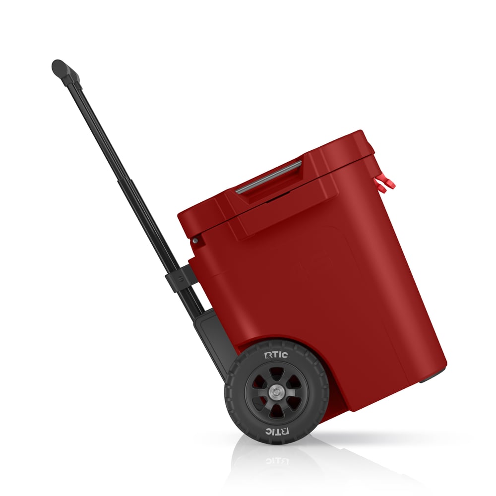 45 QT Ultra-Tough Wheeled Cooler Black Cherry | Rtic Hard Coolers|Clearance