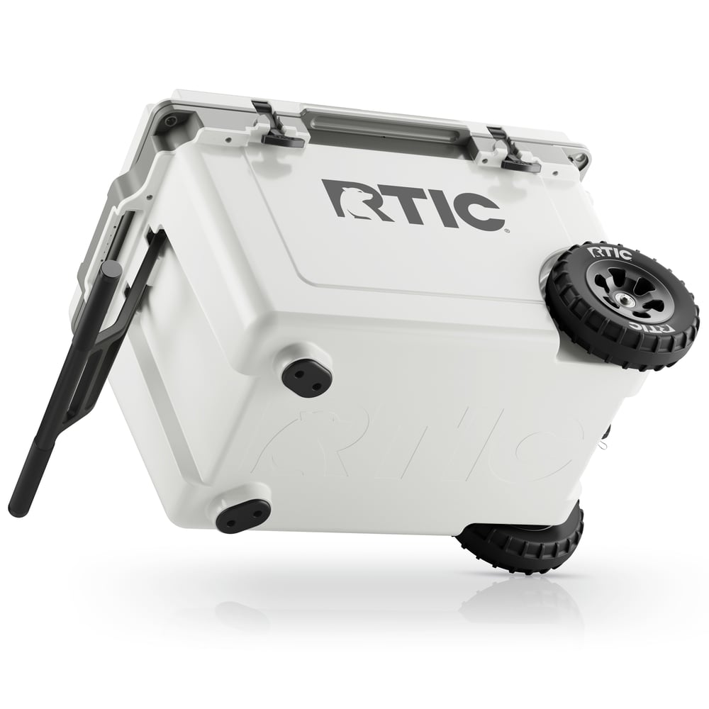 52 QT Ultra-Light Wheeled Cooler White & Grey | Rtic Hard Coolers|Clearance