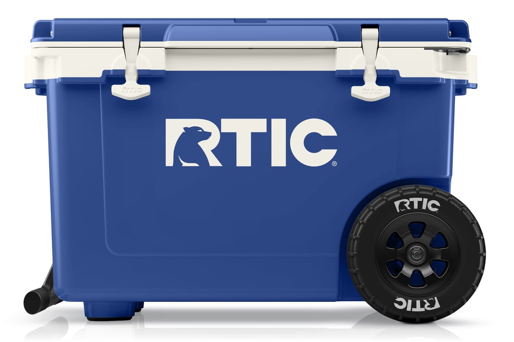 52 QT Ultra-Light Wheeled Cooler Cobalt & White | Rtic Hard Coolers|Clearance