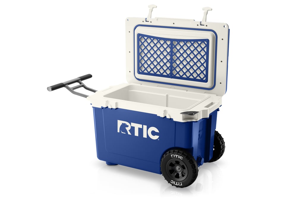 52 QT Ultra-Light Wheeled Cooler Cobalt & White | Rtic Hard Coolers|Clearance
