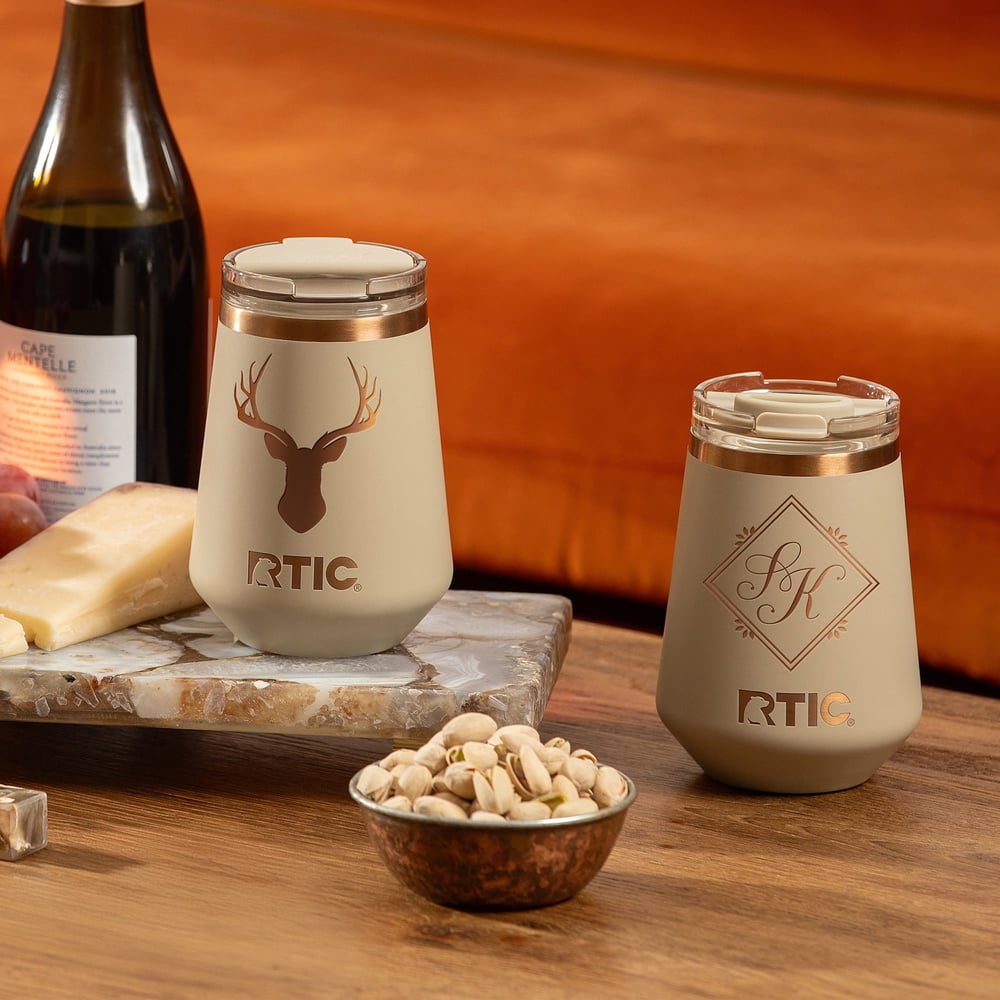 12oz Happy Hour Wine Tumbler Light Black | Rtic Drinkware