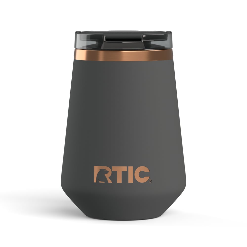 12oz Happy Hour Wine Tumbler Light Black | Rtic Drinkware