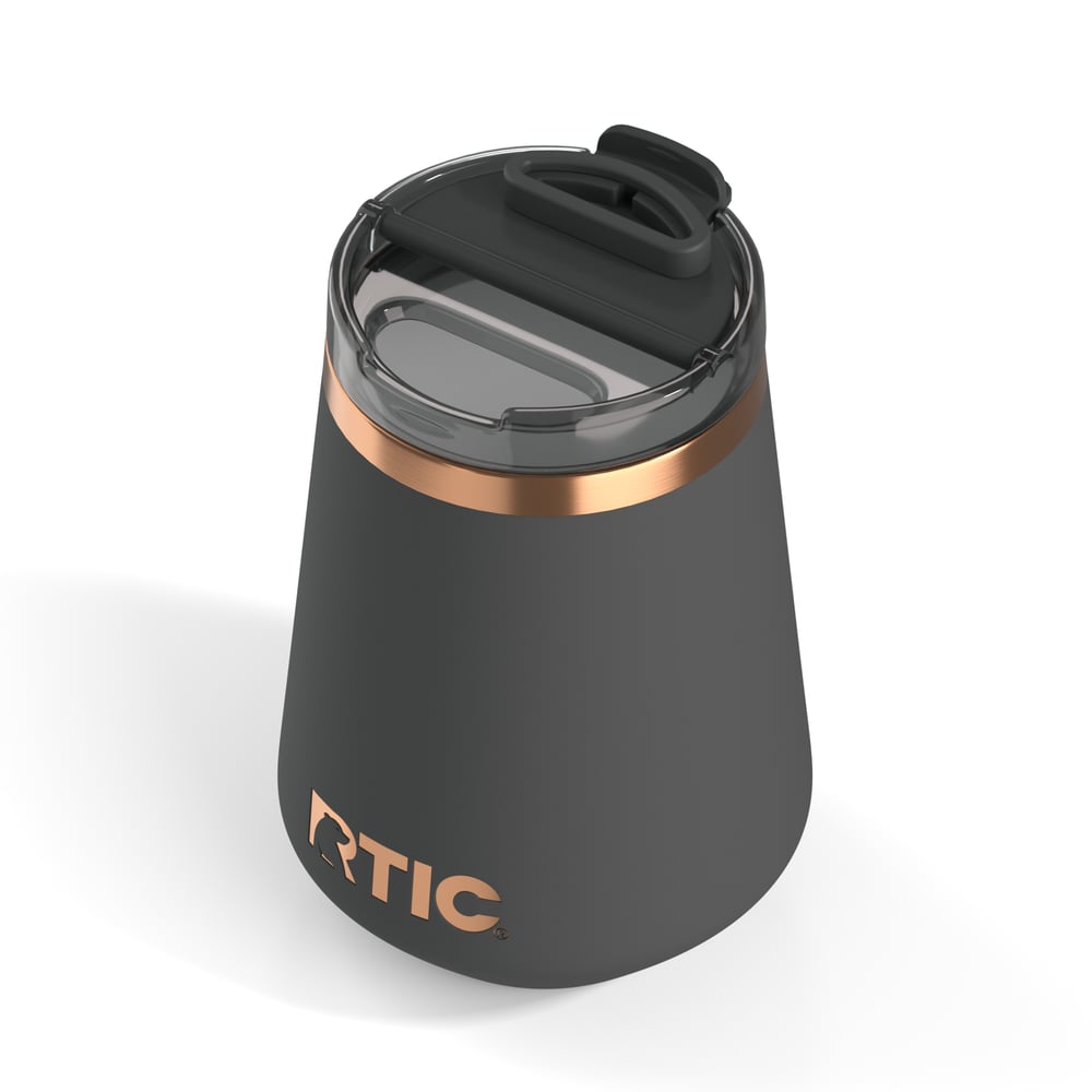 12oz Happy Hour Wine Tumbler Light Black | Rtic Drinkware