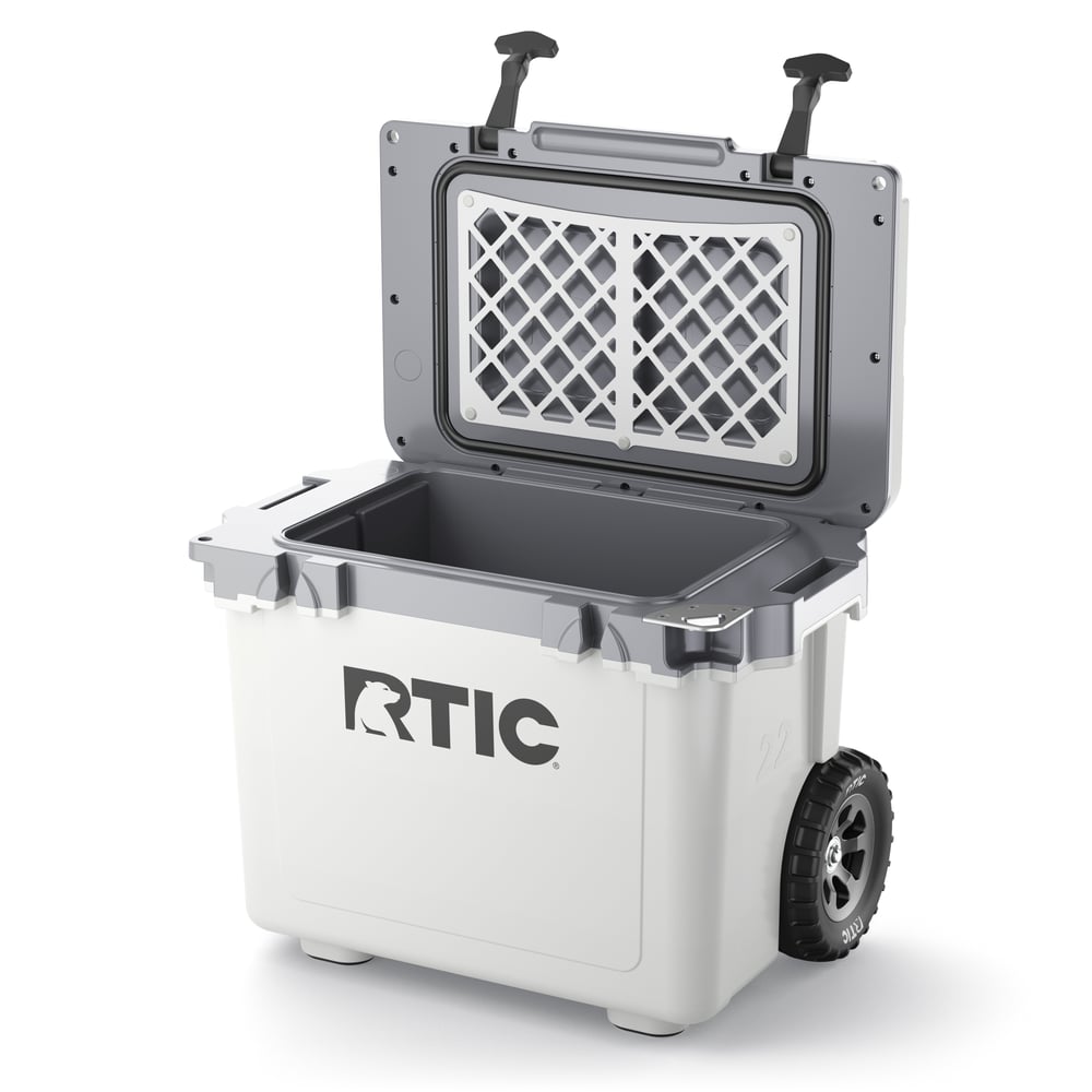 22 QT Ultra-Light Wheeled Cooler White & Grey | Rtic Hard Coolers|Clearance