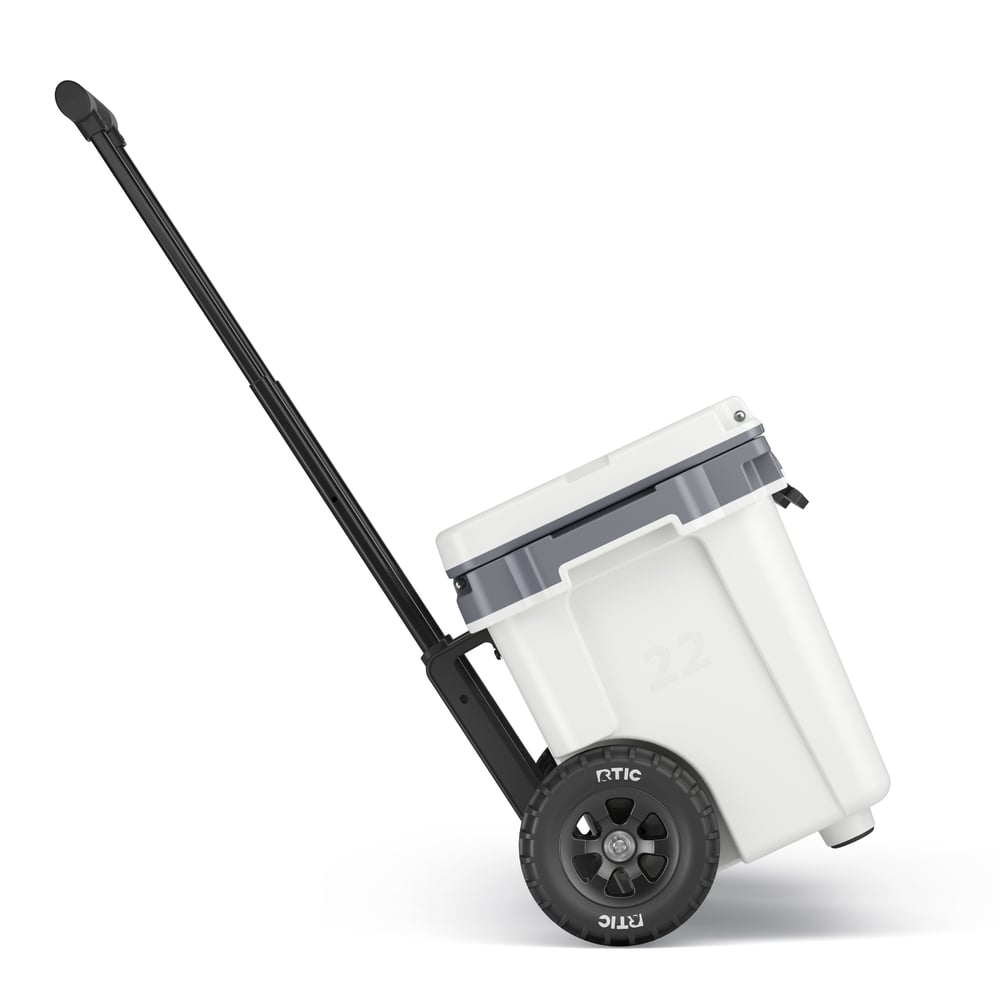 22 QT Ultra-Light Wheeled Cooler White & Grey | Rtic Hard Coolers|Clearance