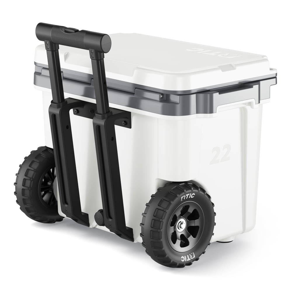 22 QT Ultra-Light Wheeled Cooler White & Grey | Rtic Hard Coolers|Clearance