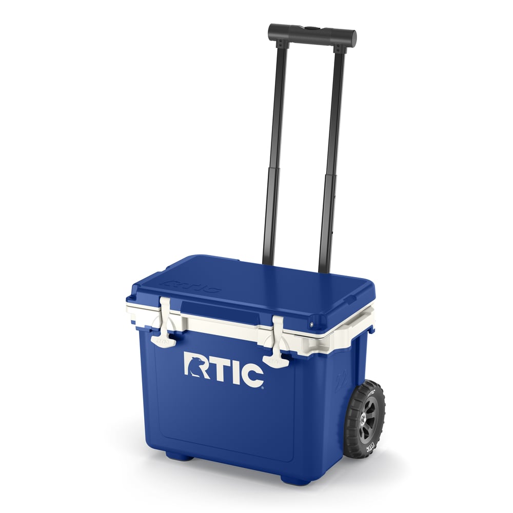 22 QT Ultra-Light Wheeled Cooler Cobalt & White | Rtic Hard Coolers|Clearance