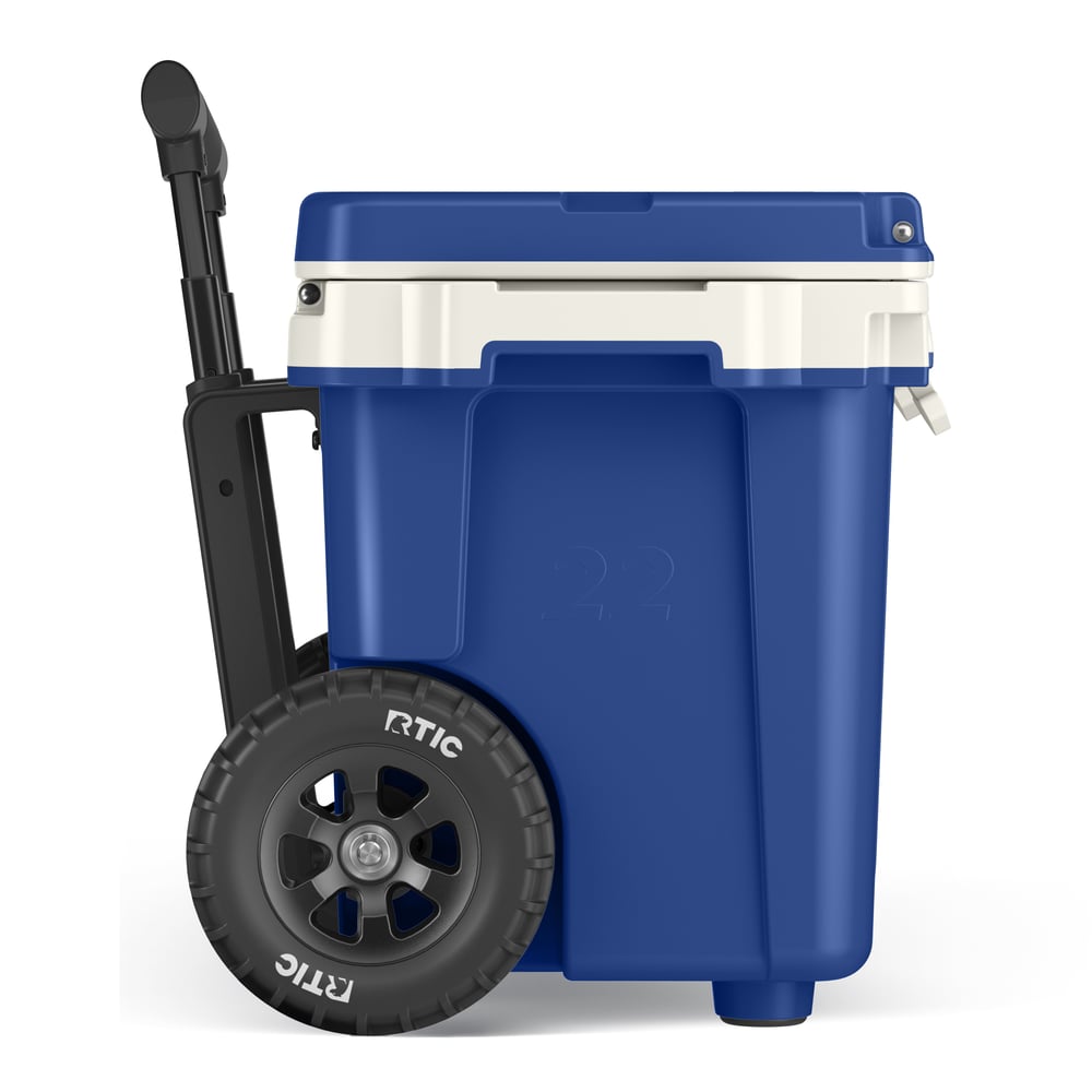 22 QT Ultra-Light Wheeled Cooler Cobalt & White | Rtic Hard Coolers|Clearance