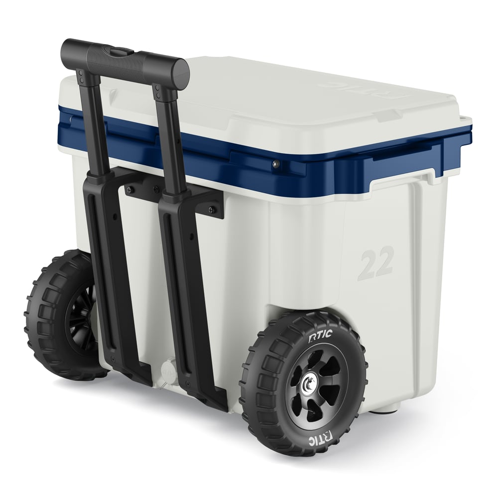 22 QT Ultra-Light Wheeled Cooler Cool Grey & Navy | Rtic Hard Coolers|Clearance