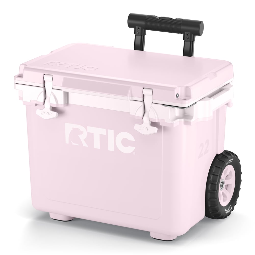 22 QT Ultra-Light Wheeled Cooler Pale Pink | Rtic Hard Coolers|Clearance