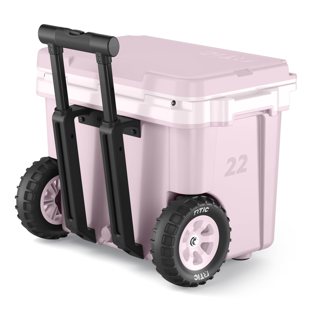 22 QT Ultra-Light Wheeled Cooler Pale Pink | Rtic Hard Coolers|Clearance