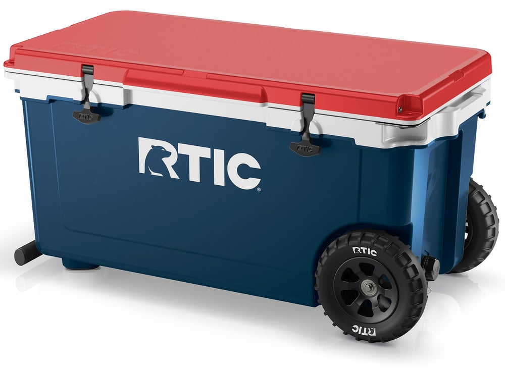 72 QT Ultra-Light Wheeled Cooler Patriot | Rtic Hard Coolers