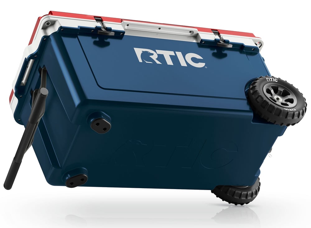 72 QT Ultra-Light Wheeled Cooler Patriot | Rtic Hard Coolers