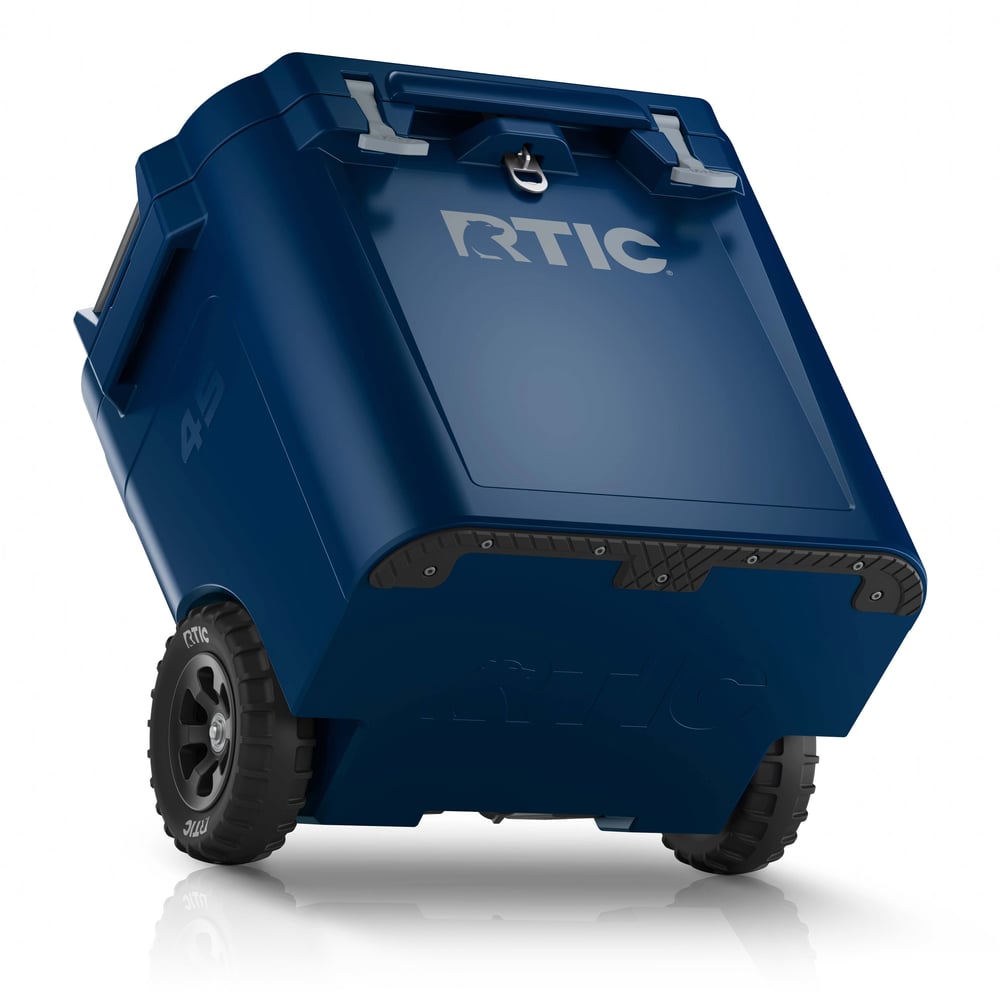 45 QT Ultra-Tough Wheeled Cooler Navy | Rtic Hard Coolers|Clearance