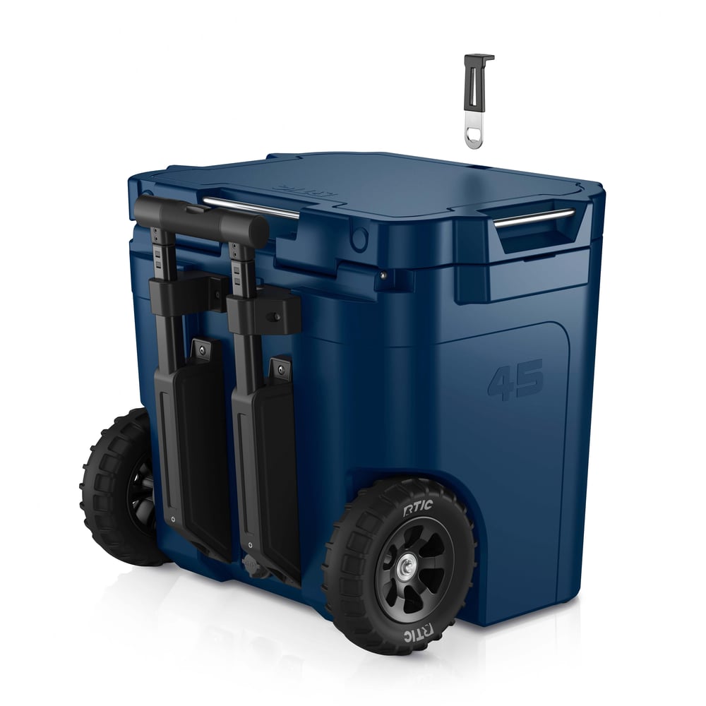 45 QT Ultra-Tough Wheeled Cooler Navy | Rtic Hard Coolers|Clearance