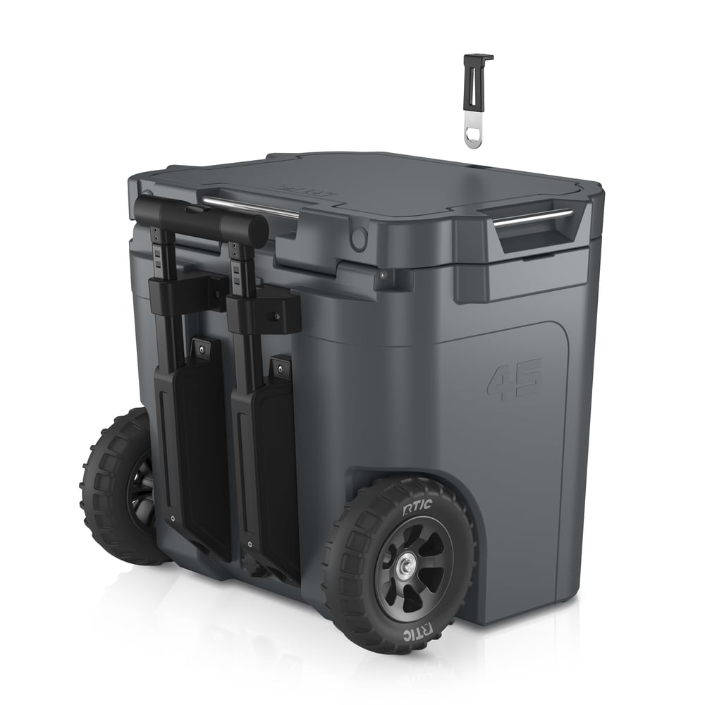 45 QT Ultra-Tough Wheeled Cooler Dark Grey | Rtic Hard Coolers|Clearance