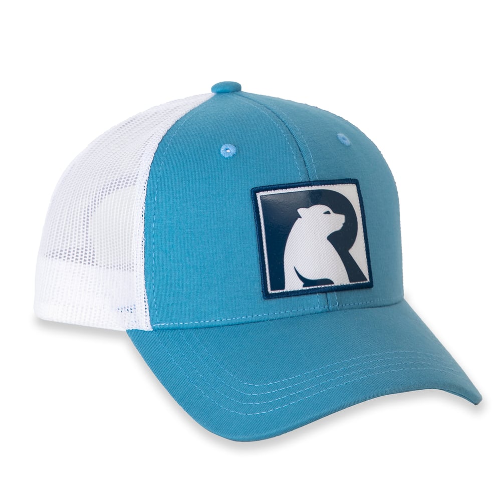 Bear Logo Truckers Hat Slate Blue / Bone | Rtic Clearance