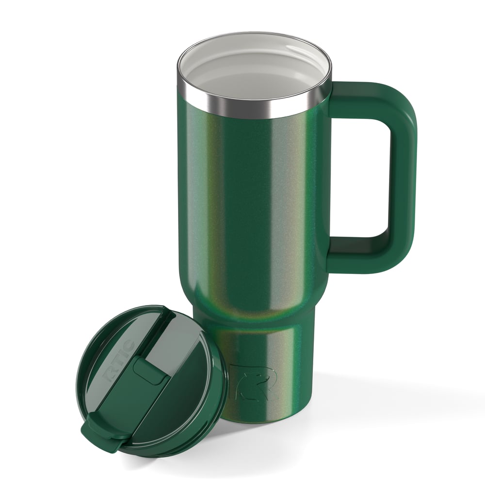Road Trip Tumbler Pine Tree Glitter | Rtic Drinkware|Clearance