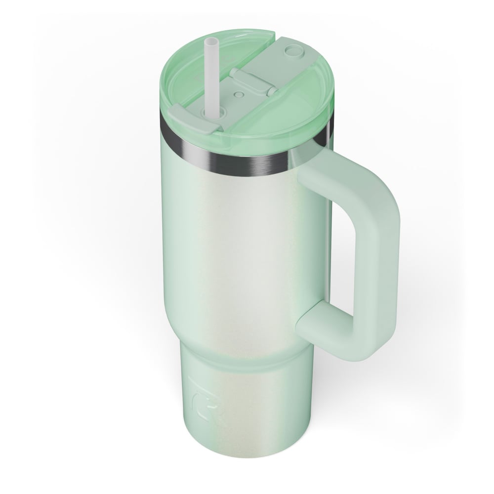 Road Trip Tumbler Fresh Mint Glitter | Rtic Drinkware|Clearance