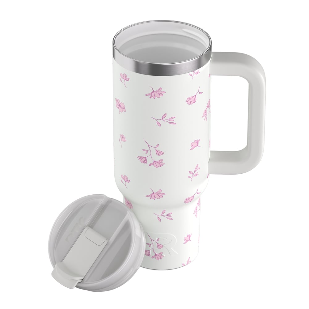 Road Trip Tumbler Pink Magnolias | Rtic Drinkware|Clearance