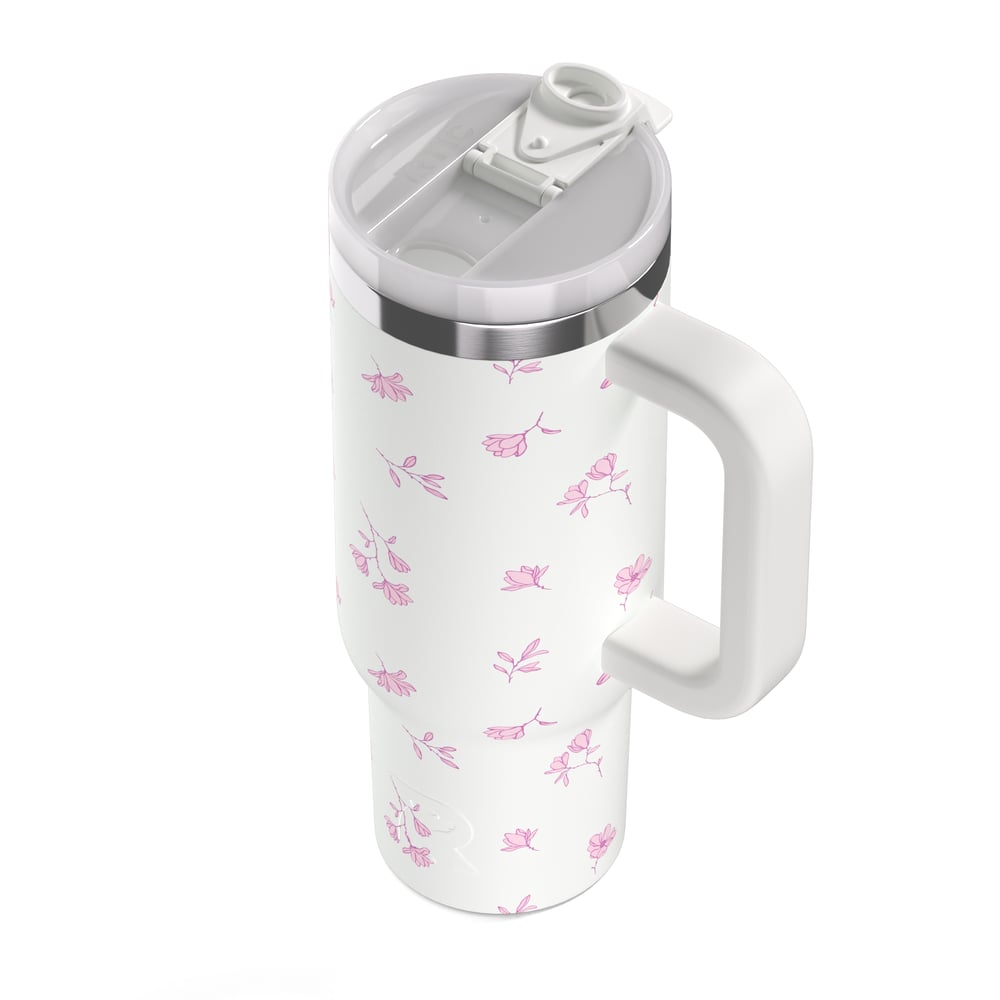 Road Trip Tumbler Pink Magnolias | Rtic Drinkware|Clearance