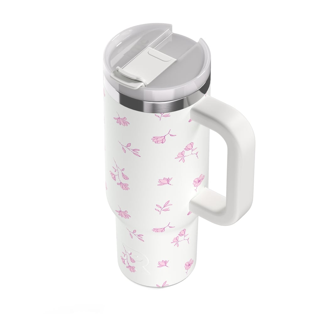 Road Trip Tumbler Pink Magnolias | Rtic Drinkware|Clearance