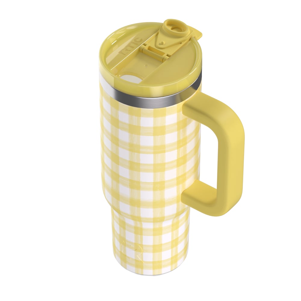 Road Trip Tumbler Sunlight Gingham | Rtic Drinkware|Clearance