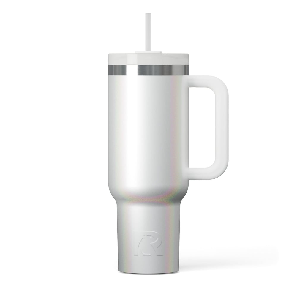 Road Trip Tumbler White Glitter | Rtic Drinkware|Clearance