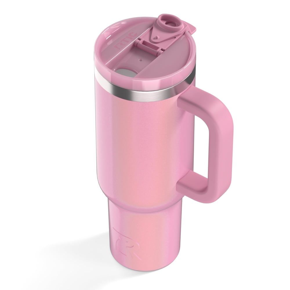 Road Trip Tumbler Dusty Rose Glitter | Rtic Drinkware|Clearance