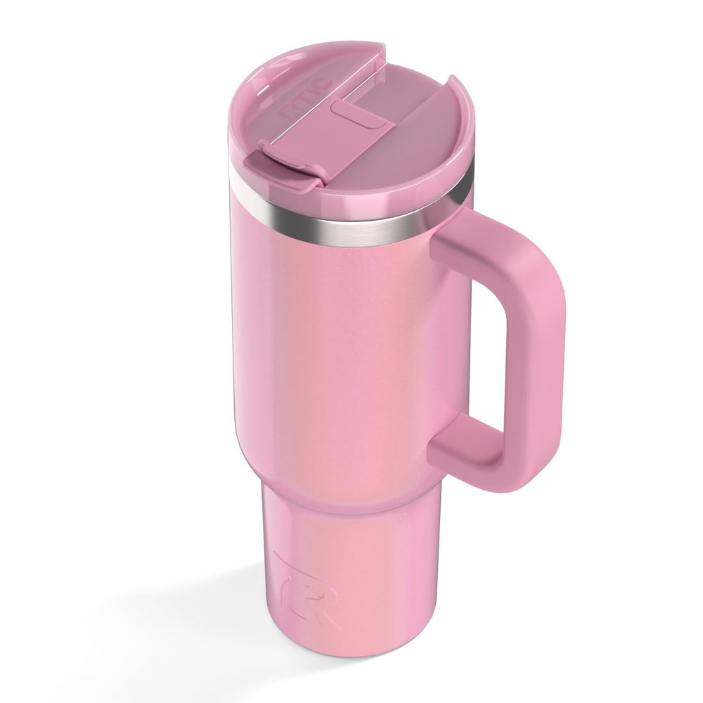 Road Trip Tumbler Dusty Rose Glitter | Rtic Drinkware|Clearance