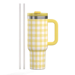 Road Trip Tumbler Sunlight Gingham | Rtic Drinkware|Clearance