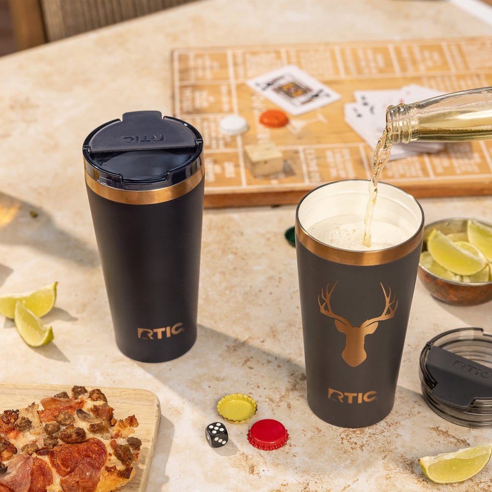 18oz Happy Hour Pint Tumbler Dark Beach | Rtic Drinkware