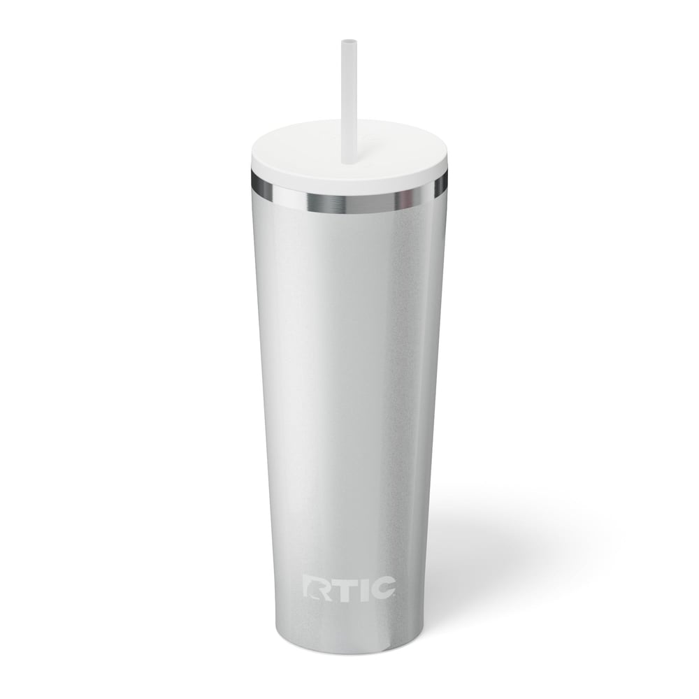 Everyday Tumbler White Glitter | Rtic Drinkware|Clearance
