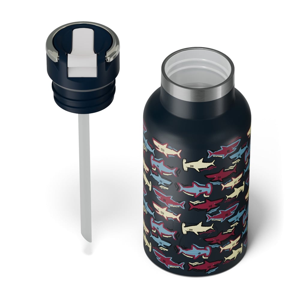 12oz Little Journey Bottle Navy Sharks | Rtic Drinkware|Gear|Clearance