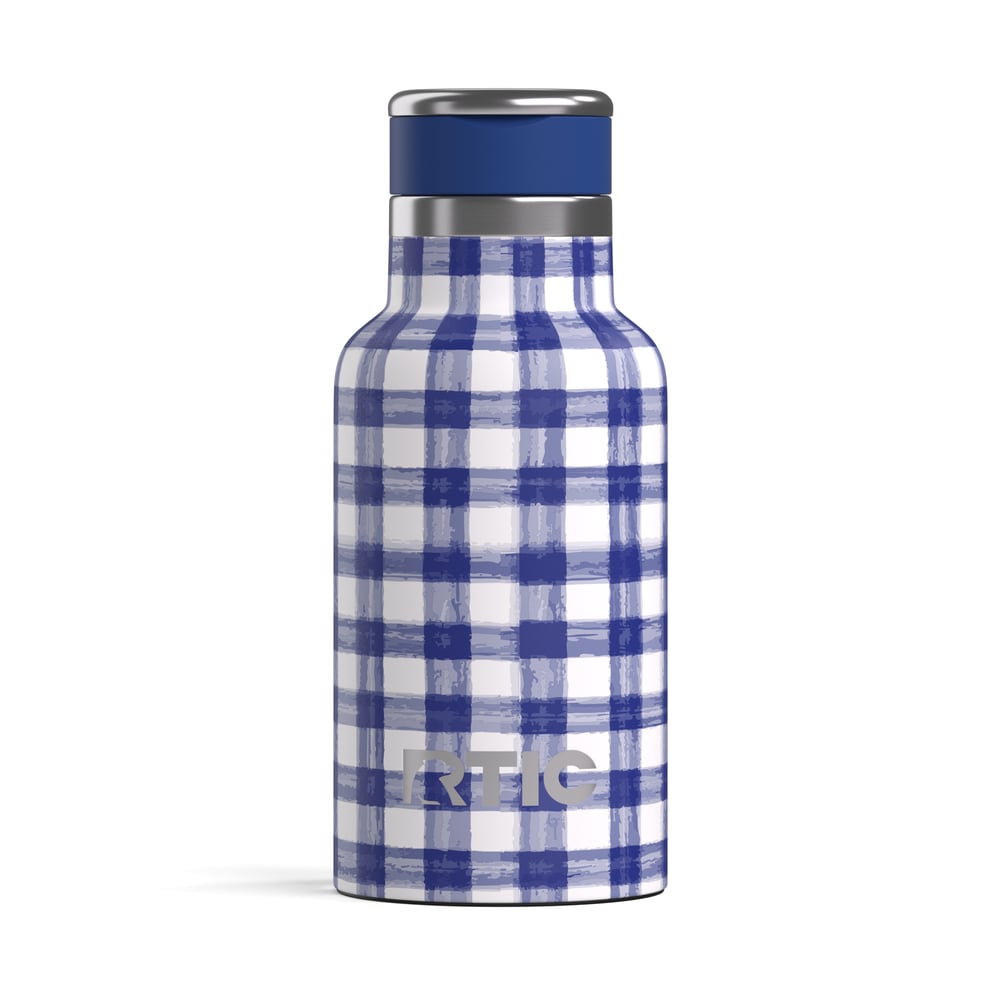 12oz Little Journey Bottle Cobalt Gingham | Rtic Drinkware|Gear|Clearance