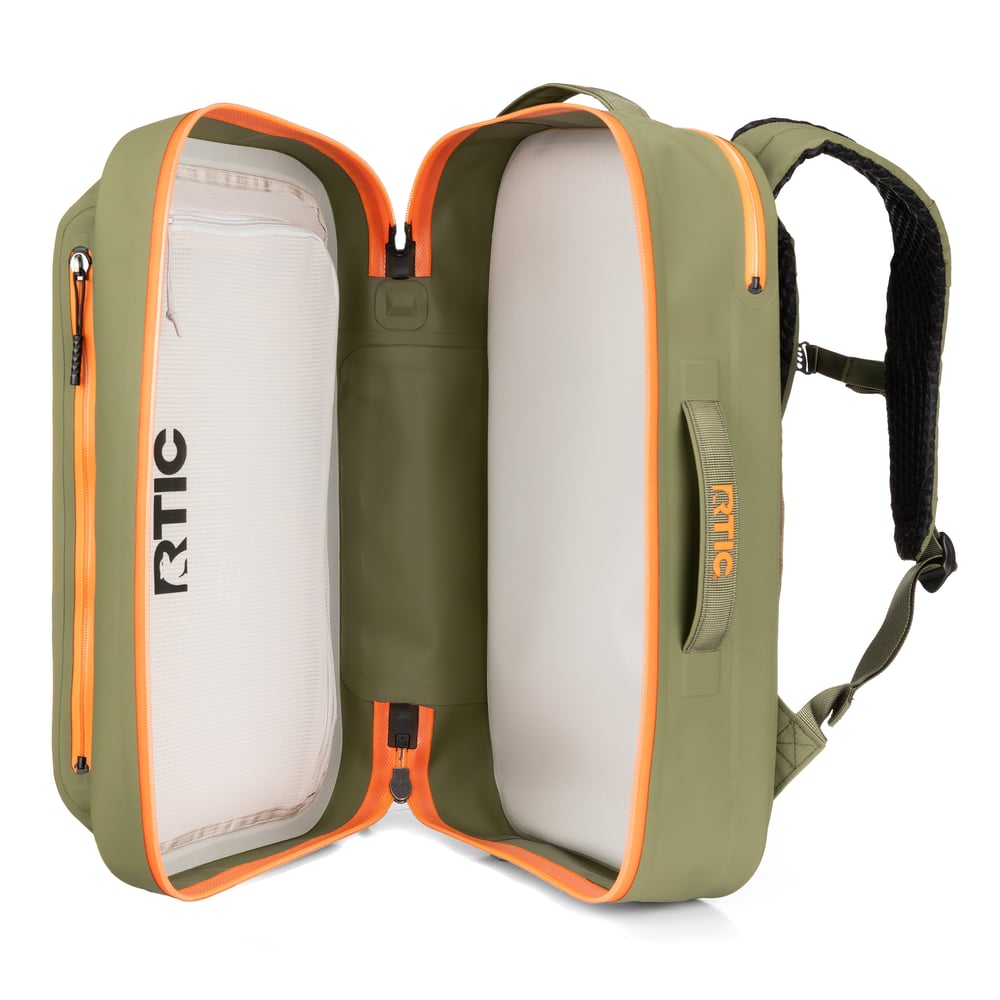 Ultra-Dry Backpack Olive & Orange | Rtic Bags
