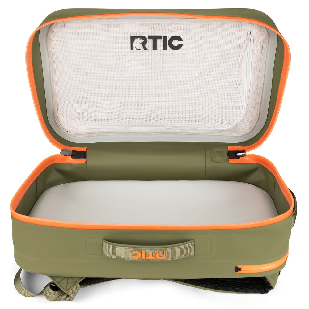 Ultra-Dry Backpack Olive & Orange | Rtic Bags