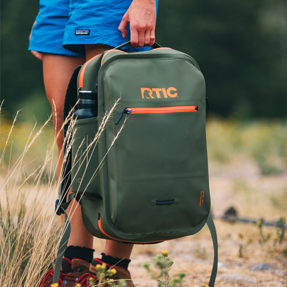 Ultra-Dry Backpack Olive & Orange | Rtic Bags