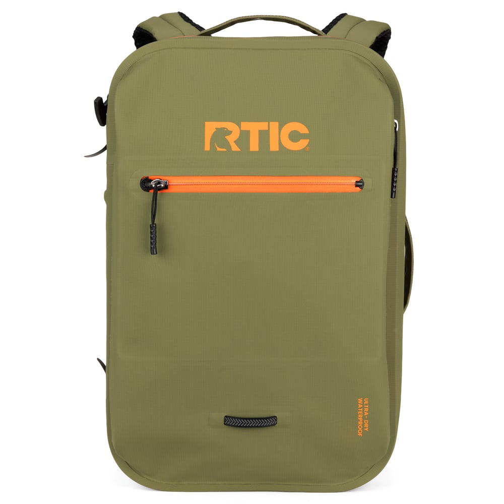 Ultra-Dry Backpack Olive & Orange | Rtic Bags