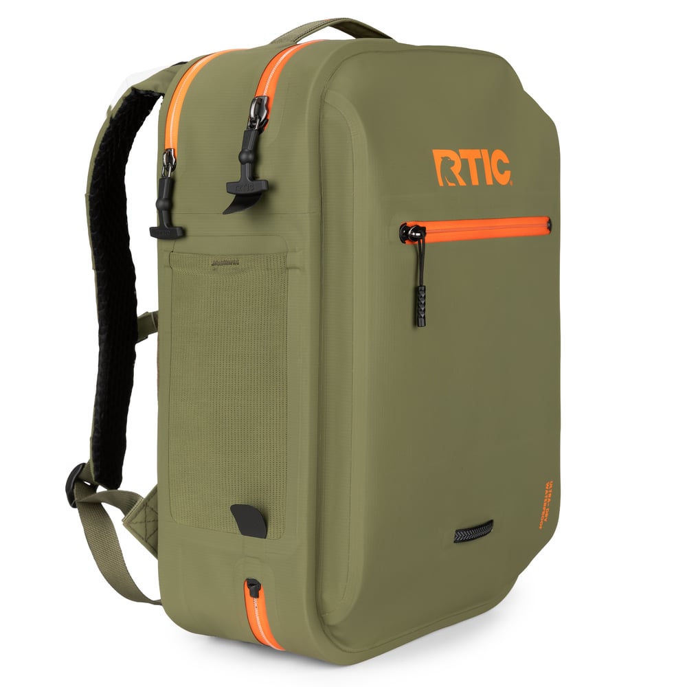 Ultra-Dry Backpack Olive & Orange | Rtic Bags