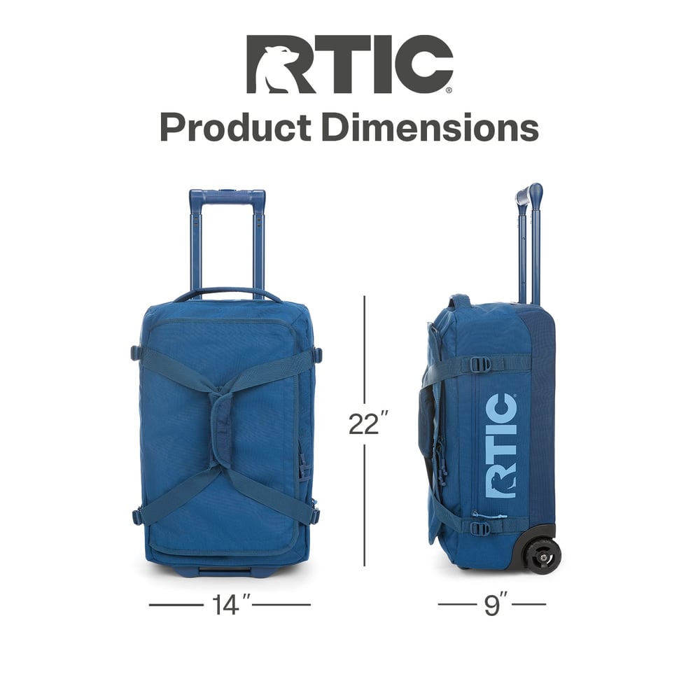 Road Trip Rolling Duffle Bag Navy & Denim | Rtic Bags|Clearance