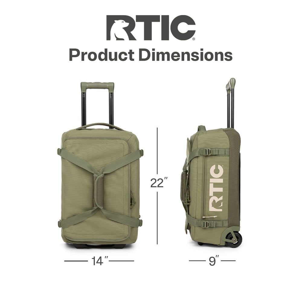 Road Trip Rolling Duffle Bag Olive & Beach | Rtic Bags|Clearance