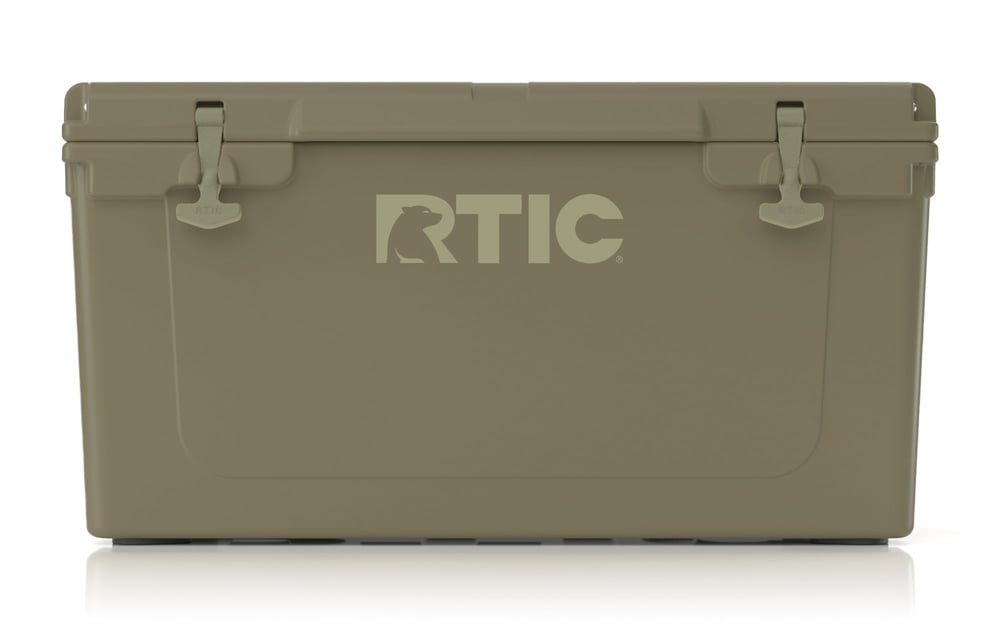 65 QT Ultra-Tough Cooler Olive | Rtic Hard Coolers